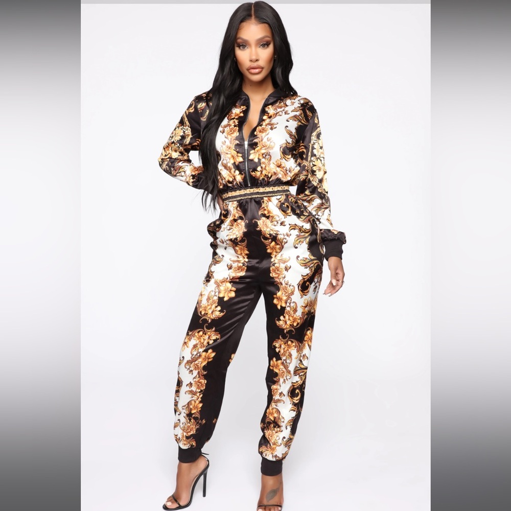 Fashion Nova Call Me Royalty Jumpsuit Small
